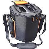 BXAXGX Shoulder Bag Travel Case for EON ONE Compact All-in-1 Personal PA System Portable Speaker w/Pockets for Microphone, Transmitter, Tablet, Power Cord, Spare Battery Accessories(Nylon Bag)