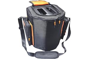 BXAXGX Shoulder Bag Travel Case for EON ONE Compact All-in-1 Personal PA System Portable Speaker w/Pockets for Microphone, Transmitter, Tablet, Power Cord, Spare Battery Accessories(Nylon Bag)