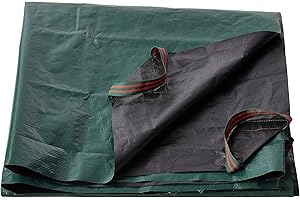 Bosmere Yard Waste Tarp, Heavy Duty Garden Tarp with Reinforced Corner Handles, UV Resistant Coating, 84-inch x 84-inch, Green