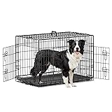 Piskyet 36 Inch Double Door Large Dog Crate with