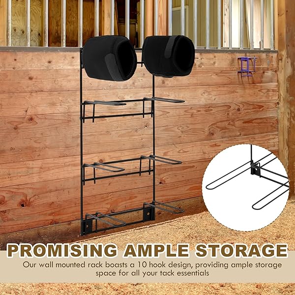 DURAAAMO HORSE BOOT RACK HOLD 4 PAIRS OF BOOTS MOUNTED COLLAPSIBLE ORGANIZER & DRY HANGER BOOT HOLDER STORAGE FOR EQUESTRIAN ENTHUSIASTS HORSE STALL ACCESSORIES,19.5″ H X 8″ W X 9 3/8″ DEPTH