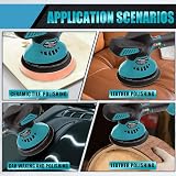 SEHMTSRF Cordless Buffer Polisher 6 Inch 3000mAh Makita Battery 23pc Kit view 7