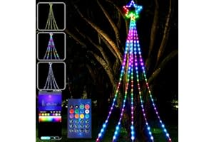 MAOYUE [APP& Remote Contrl] Smart Outdoor Christmas Lights Color Changing Holiday Lights with Timer, Spook Lights for Tree Decorations, Yard, Roofs, Outdoor Holiday Decorations Luces de Christmas