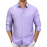 AOTIK Mens Oxford Button Down Shirt Long Sleeve Dress Shirts Solid Business Casual Office Shirts with Pockets