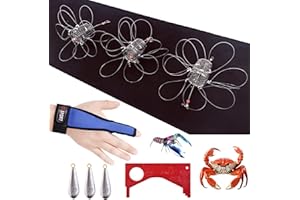 SIWRDTG Crab Trap, Stainless Steel Cylindrical Crab Snare for Dungeness, Rock and Blue Crab