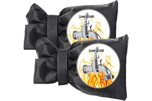 Outdoor Faucet Covers for Winter, Actgan 8.3"H x 6"W Thickened Outside Garden Faucet Socks for Freeze Protection, Reusable Insulated Faucet Covers, 2 Pack, Black