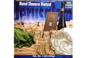 Jerusalem Traditional Hand Made Round Shmura Matzo - Extra Sealed for Passover - 1lb