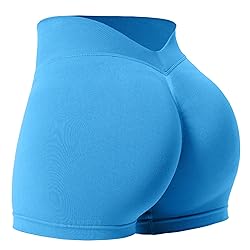 YEOREO Workout Scrunch Shorts Women V Back Gym Butt