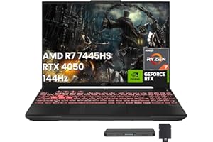ASUS TUF A16 Gaming Laptop, 16" WUXGA IPS 144Hz Display, AMD Ryzen 7 7445HS, NVIDIA GeForce RTX 4050, 32GB DDR5, 2TB PCIe SSD