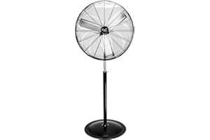Vie Air 30 Inch Industrial Heavy Duty Pedestal Oscillating Metal Stand Fan