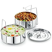 Stackable Stainless Steel Insert Pans - 6QT- Inserts for Instant Pot - Pan for Instapot - Accessories for Instant Pot…
