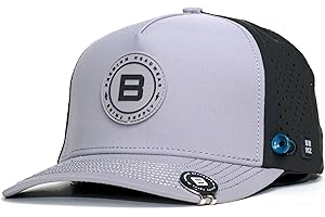 BRIMZ - Golf Performance Hat - Tee Holder & Magnetic Ball Marker - Breathable, Sweat & Water Resistant Golfing Snapback Hat
