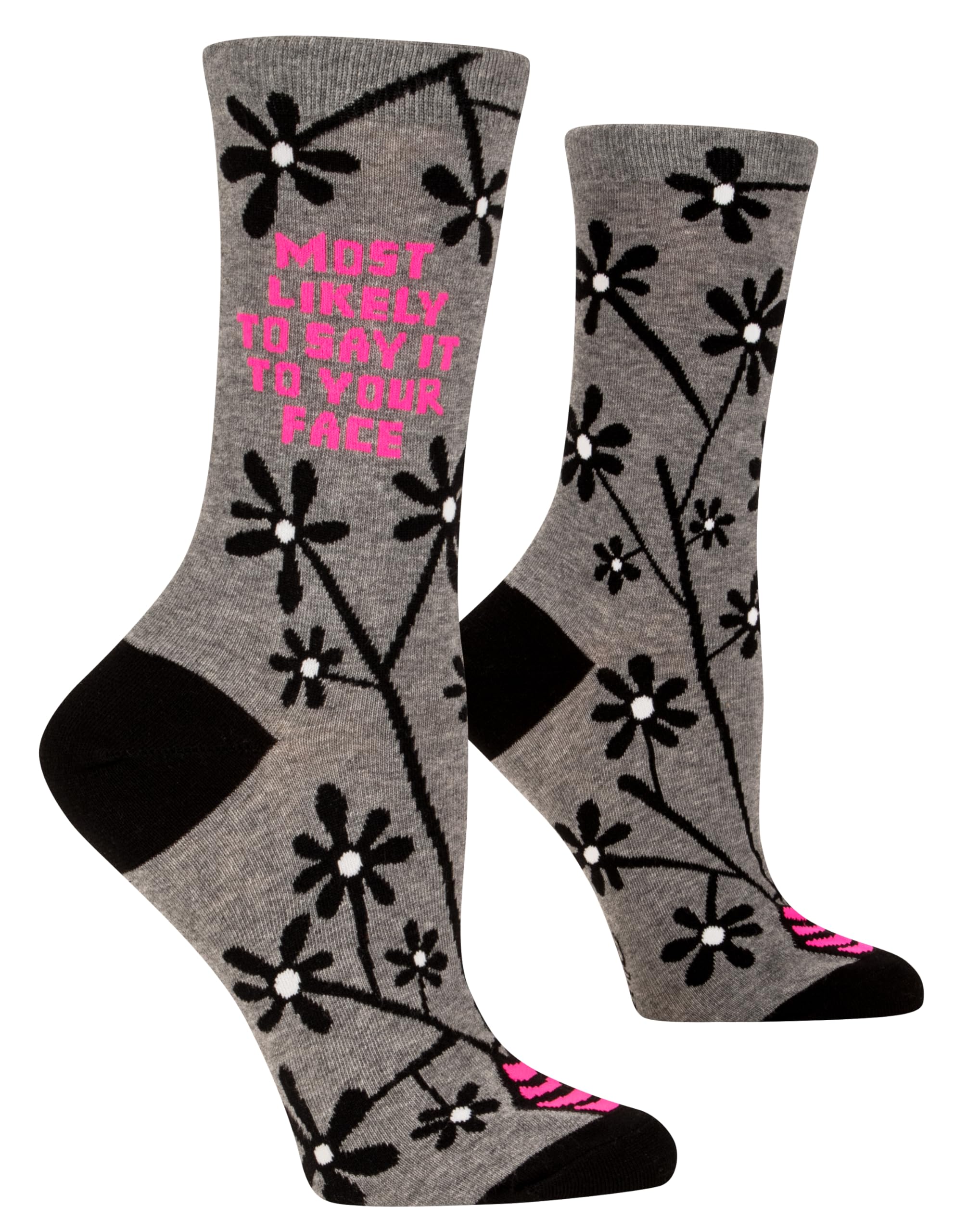 Blue Q Women's Funny Crew Socks