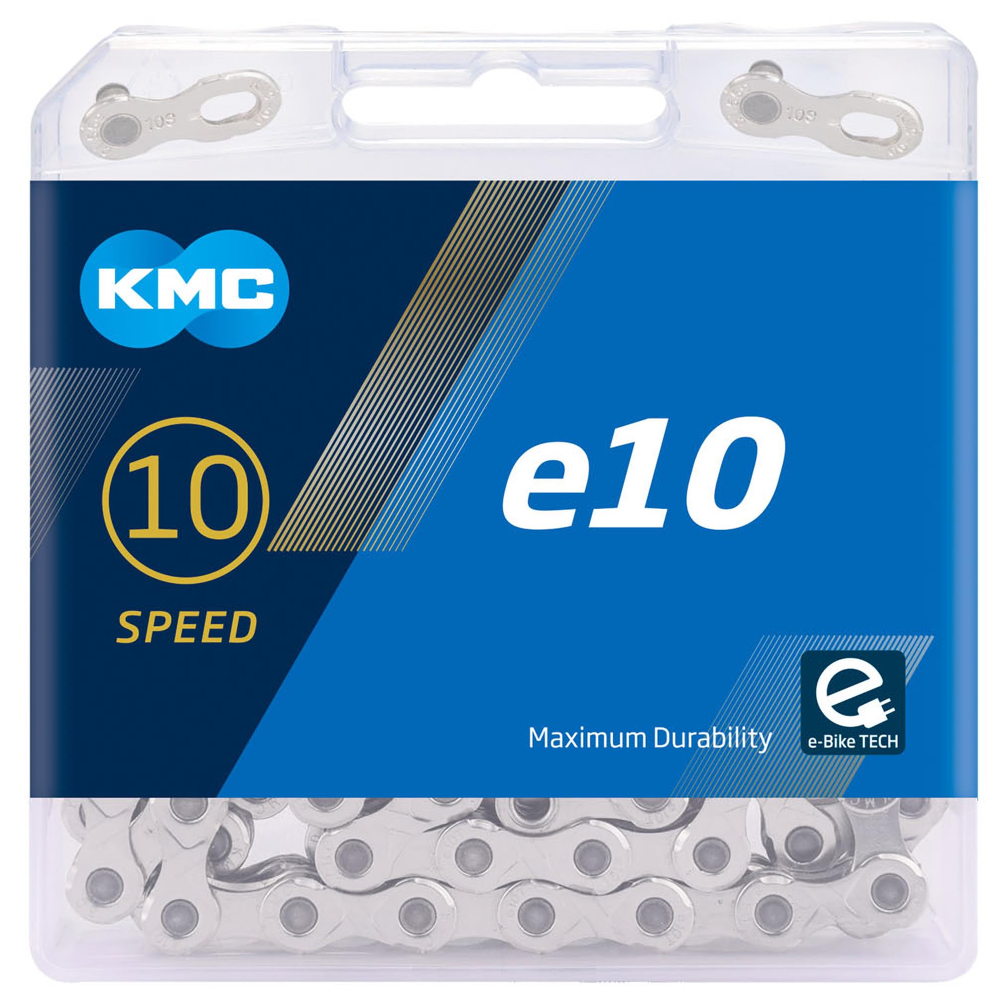 KMC Unisex's E10 Chain, Silver, 122 Link