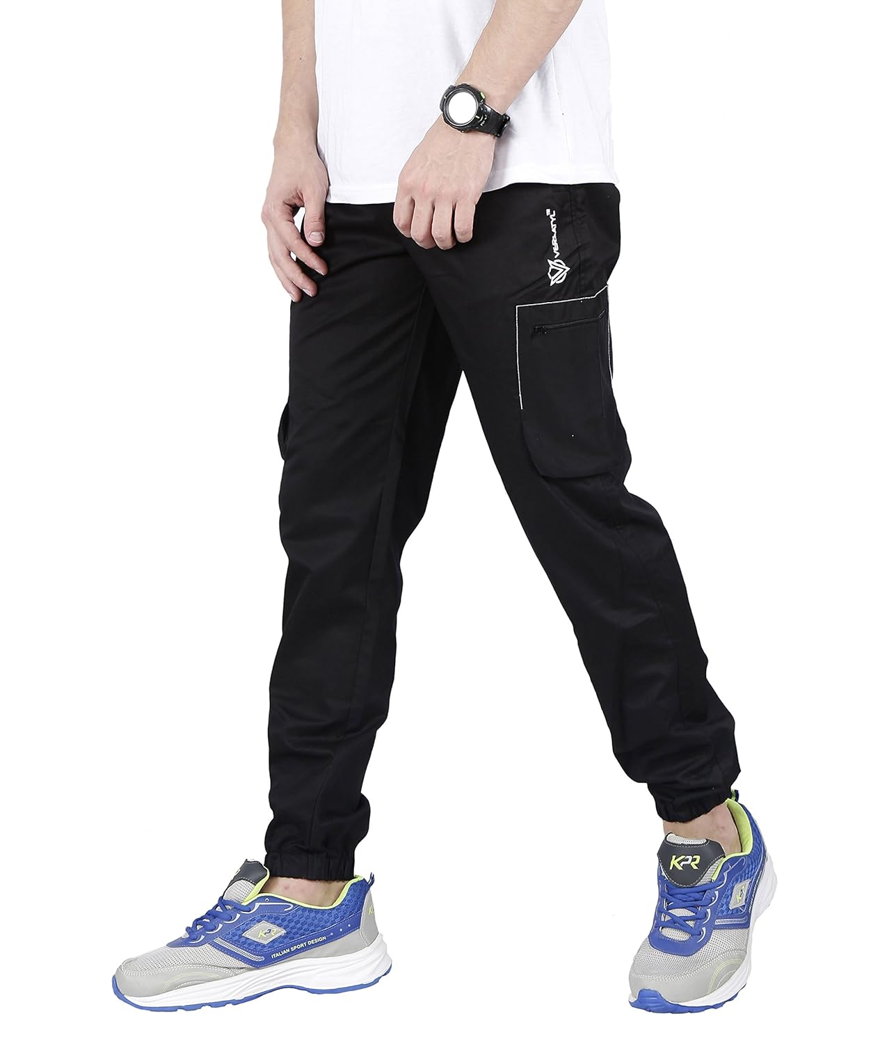 versatyl jogger - men's slim fit casual and stylish 100% cotton twill jogger cargo pants with 4 zip pockets for sports gym athletic training workout running
