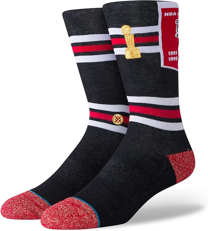 Stance Mens M548D19BUL Bulls Banner Crew Sock, Black - Large ...