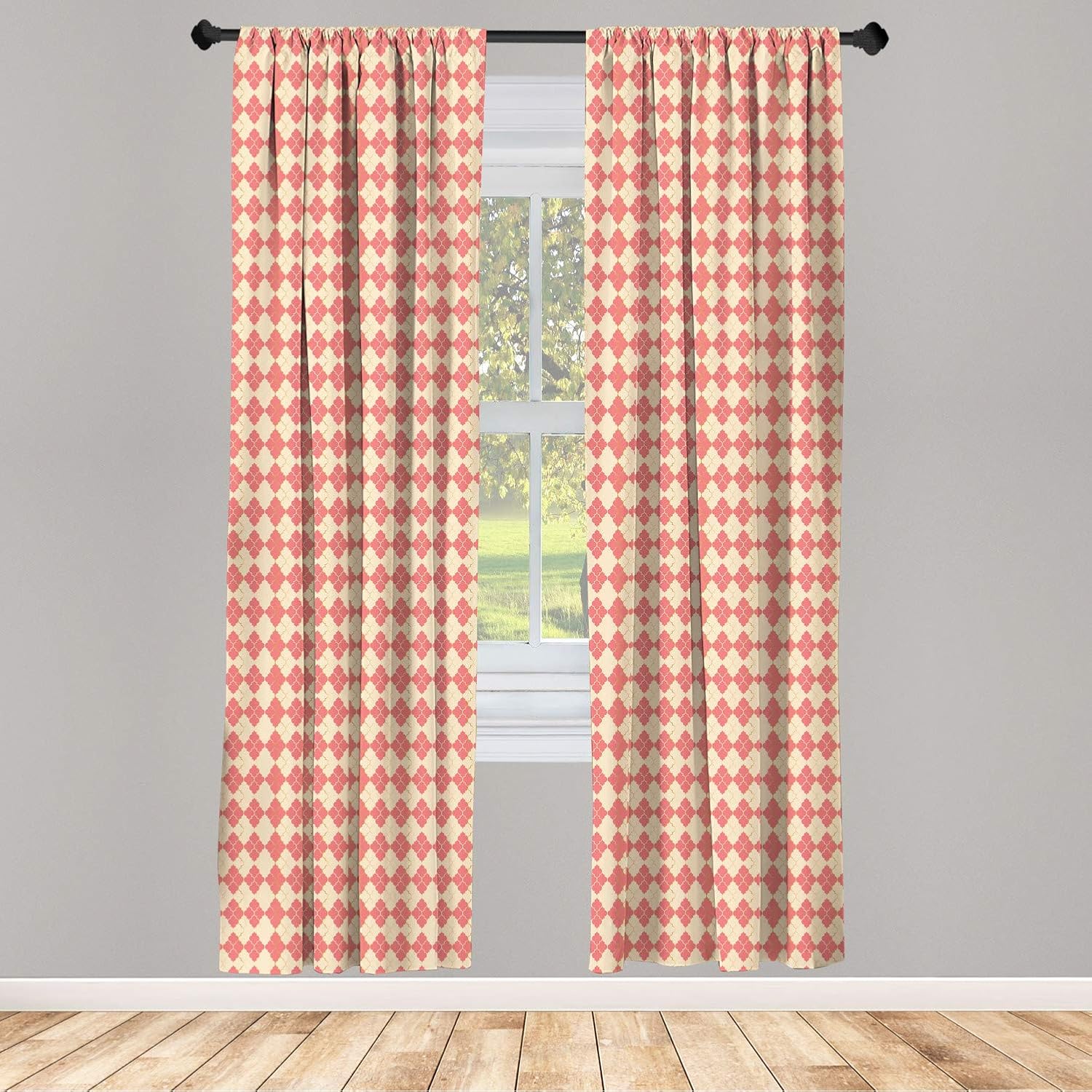Ambesonne Moroccan Curtains, Repeating Modernized