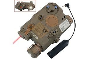 ActionUnion Airsoft PEQ 15 IR Laser PEQ Box White Flashlight + Red Laser Sight with IR Upgrade Version Battery Box for AEG GBB CQB