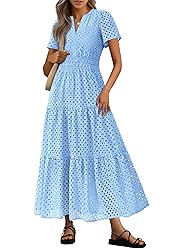 PRETTYGARDEN Womens 2025 Summer Maxi Dress Short