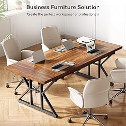 LITTLE TREE 70.8-Inch Office Desk, Wooden Executive