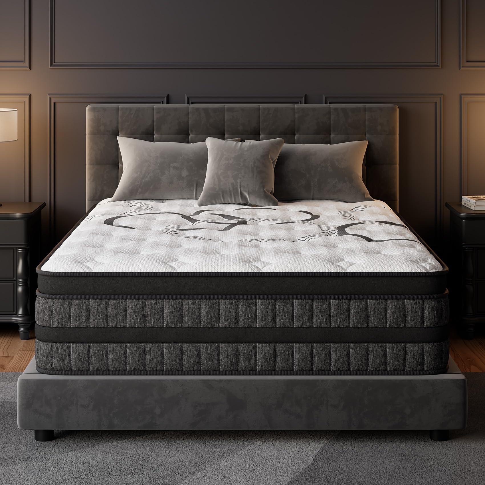 Photo 1 of *****SIMILAR ITEM**** 
PUBPLON Queen Mattress 12 Inch Hybrid Mattresses Euro Top Medium Firm for Back & Lumbar Support, 365 Night Trial, Individual Pocket Spring Bed for Motion Isolation & Pressure Relief (12 Inch, Queen)