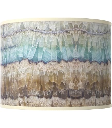 Set Of 2 Bell Lamp Shades Natural Burlap Medium 7x14x11 Spider Harp And Finial E