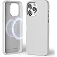 MOFT Designed for iPhone 15 Pro Max Case, MOVAS Vegan Leather Soft & Smooth & Anti-Scratch Protective Phone Case, Compatible with MagSafe, Fine Fiber Lining, Lifted Camera Ring, Misty Cove