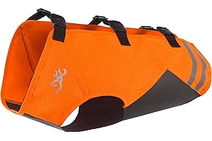 Browning Pet Vests, Hi Vis Safety Vests for Dogs, Saftey Orange, Large, Full Coverage