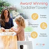 Stepup Baby Montessori Toddler Tower Adjustable Step White view 3