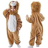 TONWHAR Toddlers Lion Costume, Soft Kids Halloween Dress Up Romper Outfits for Boys & Girls
