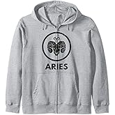 Aries Apparel For Men And Women Funny Zodiac Sign Gift Zip Hoodie