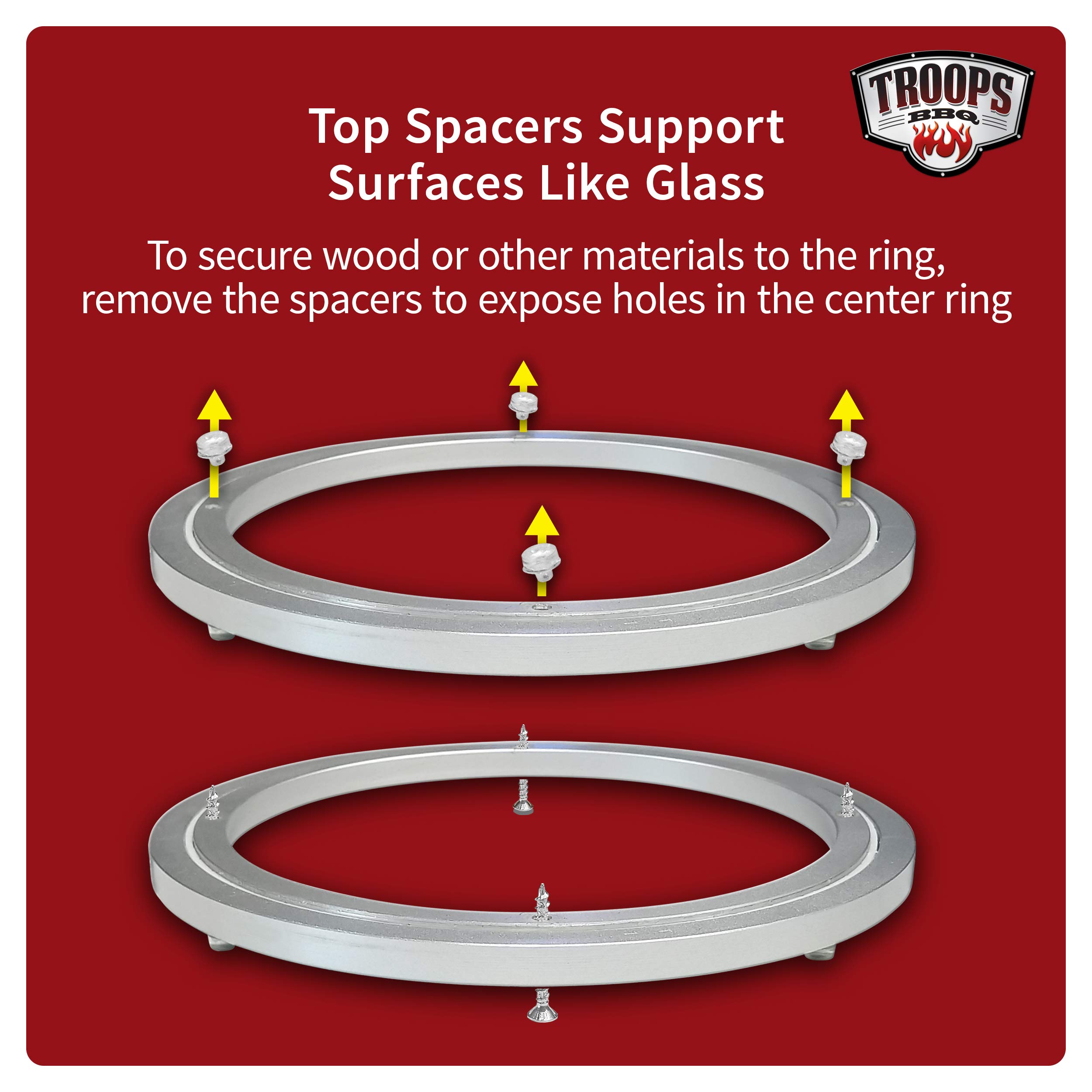 HeavyDuty Aluminum Lazy Susan Ring/Turntable with SingleRow Ball