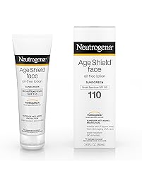 Neutrogena Age Shield Face Lotion Sunscreen with Broad Spectrum SPF 110, Oil-Free & Non-Comedogenic Moisturizing Sunscreen to Prevent Signs of Aging, 3 fl. oz