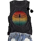 Dragonfly Sunset Tshirt for Women Retro Sunset Graphic T Shirt Cute Dragonfly Tee Shirts Summer Short Sleeve Top Shirt