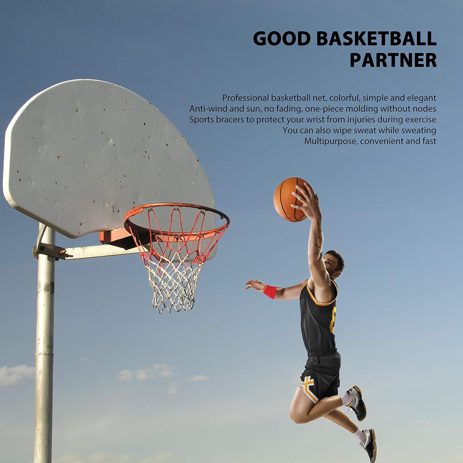 Outlet Factory Shop Gnawrishing Basketball Nets 2 Pack Heavy Duty Basketball Nets Premium Quality All Weather Thick Nets Fits Standard Indoor Or Outdoor 12 Loops Rims With 2 Pcs Ball Needle And