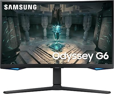 Samsung Odyssey G6 27 Inch Curved Gaming Monitor QHD 240Hz 1ms FreeSync Pro