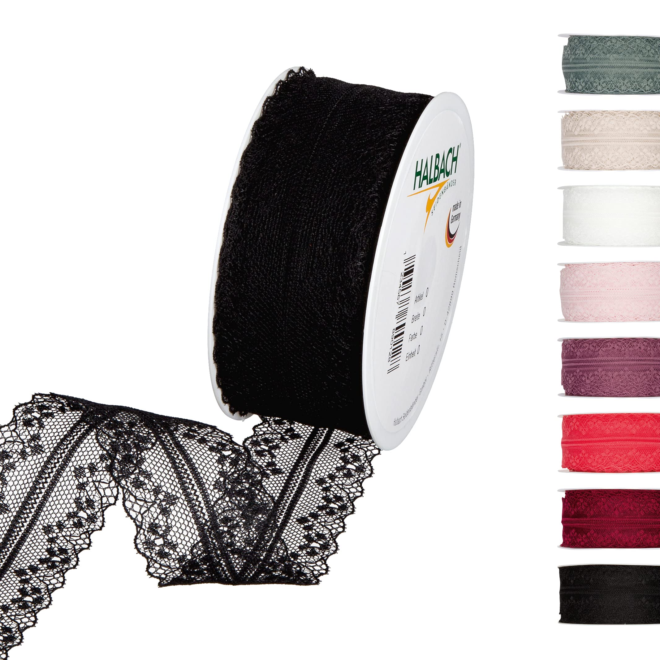Halbach Seidenbänder Lace Ribbon 18 Metres Per Metre Roll Wedding Sewing Table Decoration Lace Trimming Lace Fabric for DIY Crafts — image 1