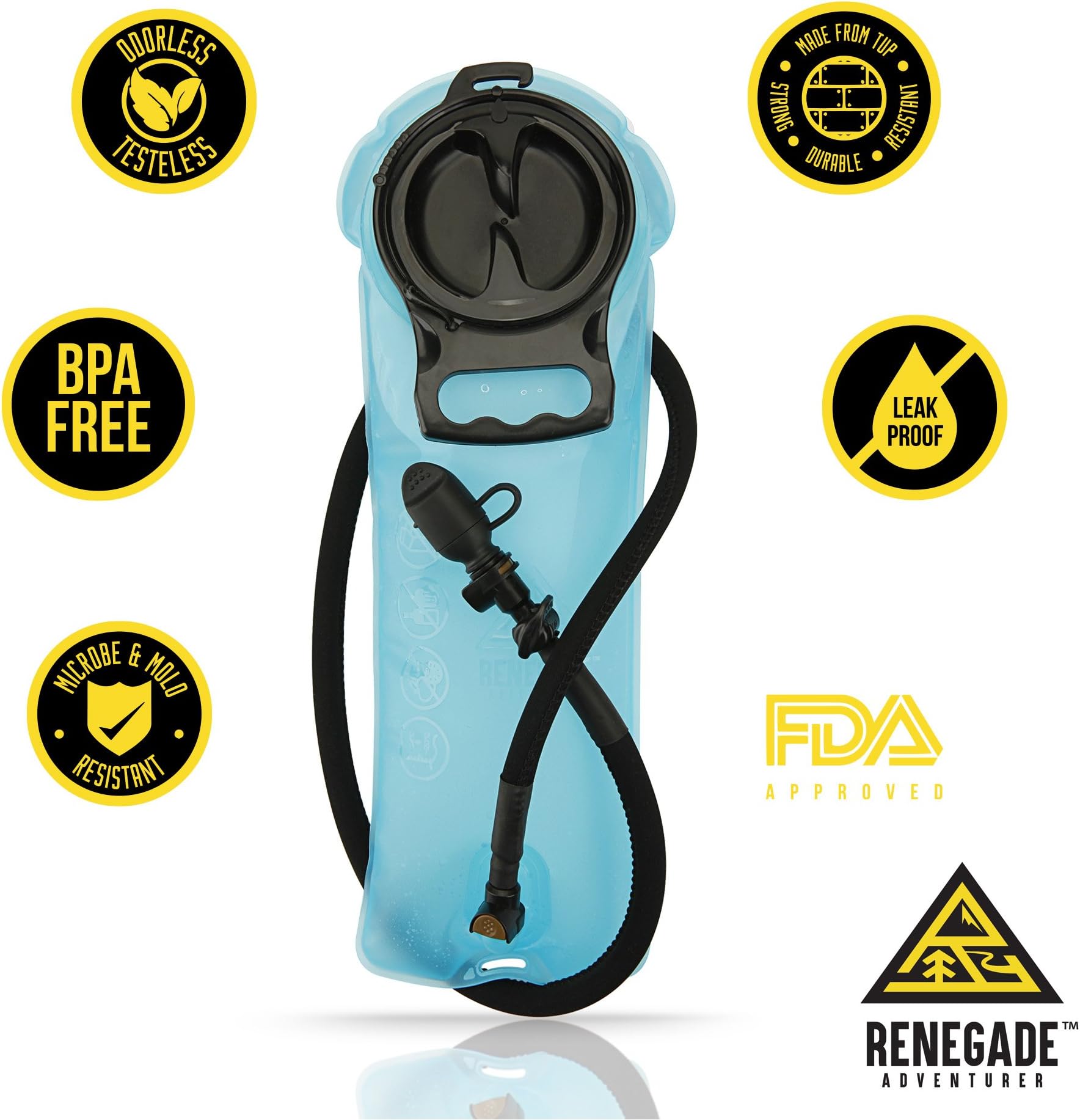 HYDRATION BLADDER- Antibacterial and BPA Free For Great Tasting Water - Leak Proof 2L Replacement Water Reservoir For Outdoor Sports So You Can Stay Hydrated and Perform Better