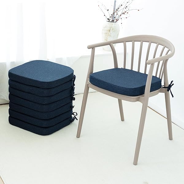C-HOPETREE INDOOR OUTDOOR DINING CHAIR CUSHIONS WITH TIES,...