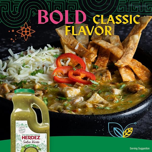 HERDEZ SALSA VERDE, MILD, 68 OZ JUG – TANGY GREEN TOMATILLO SALSA FOR TACOS, ENCHILADAS & DIPS