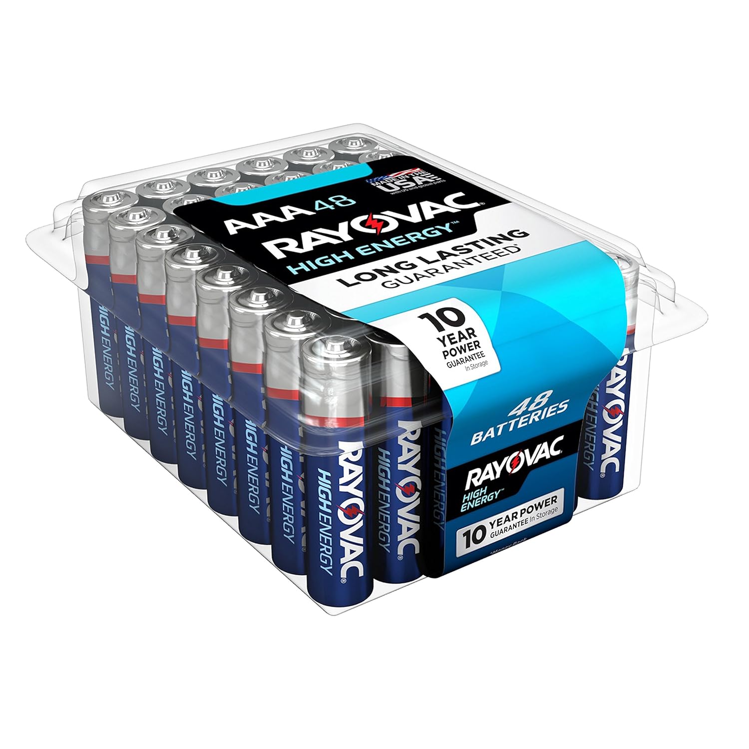 RAYOVAC AAA 48Pack HIGH ENERGY Alkaline Batteries, 82448PPK
