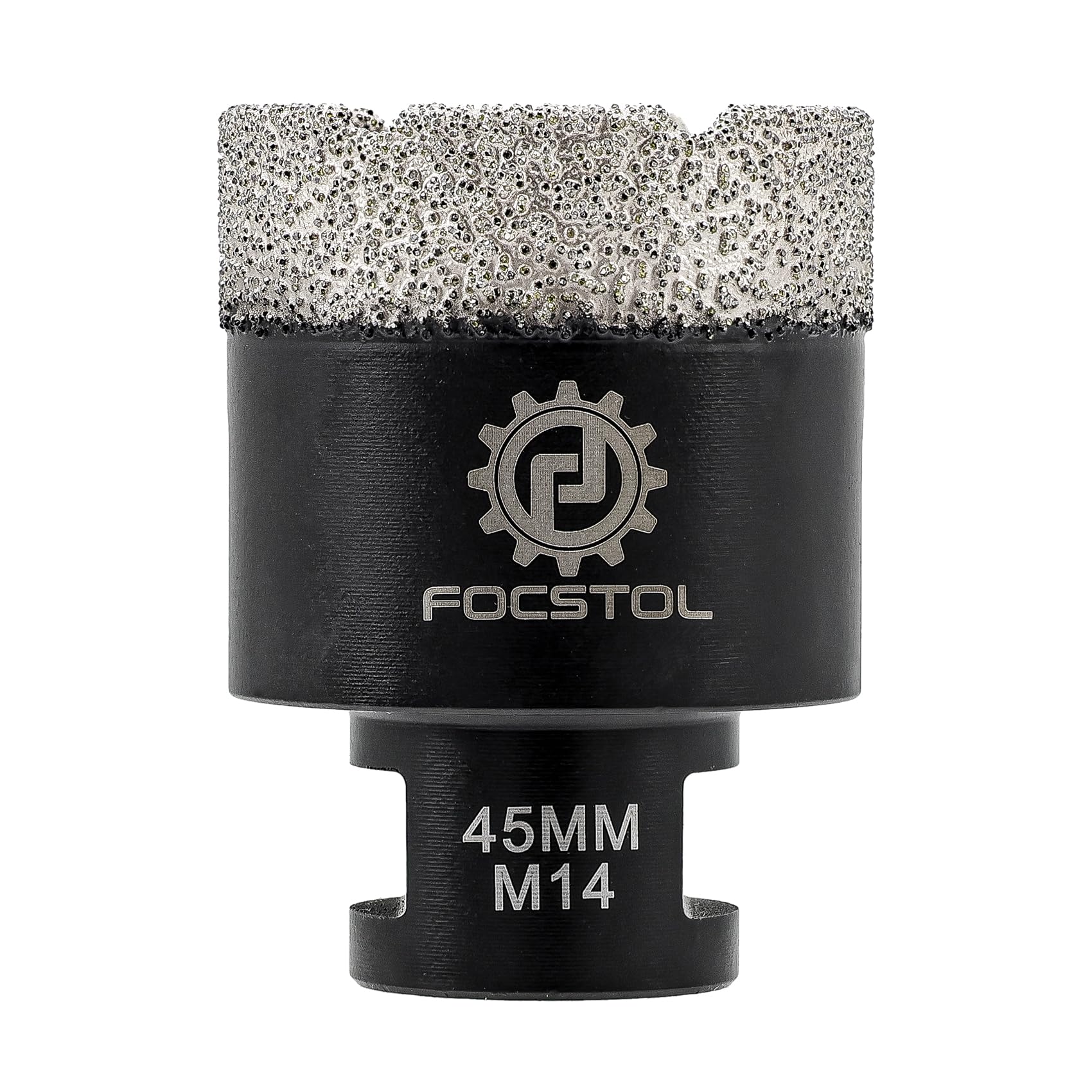 FOCSTOL Diamond Core Drill Bit - 45mm Diamond Hole Saw for Porcelain Ceramic Tile Marble Granite Quartz M14 Thread — image 1