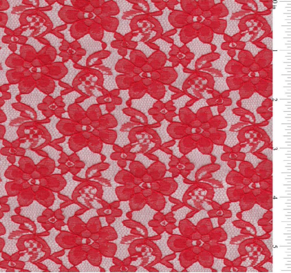 60" Red Lace 15 Yards Wholesale By The Bolt