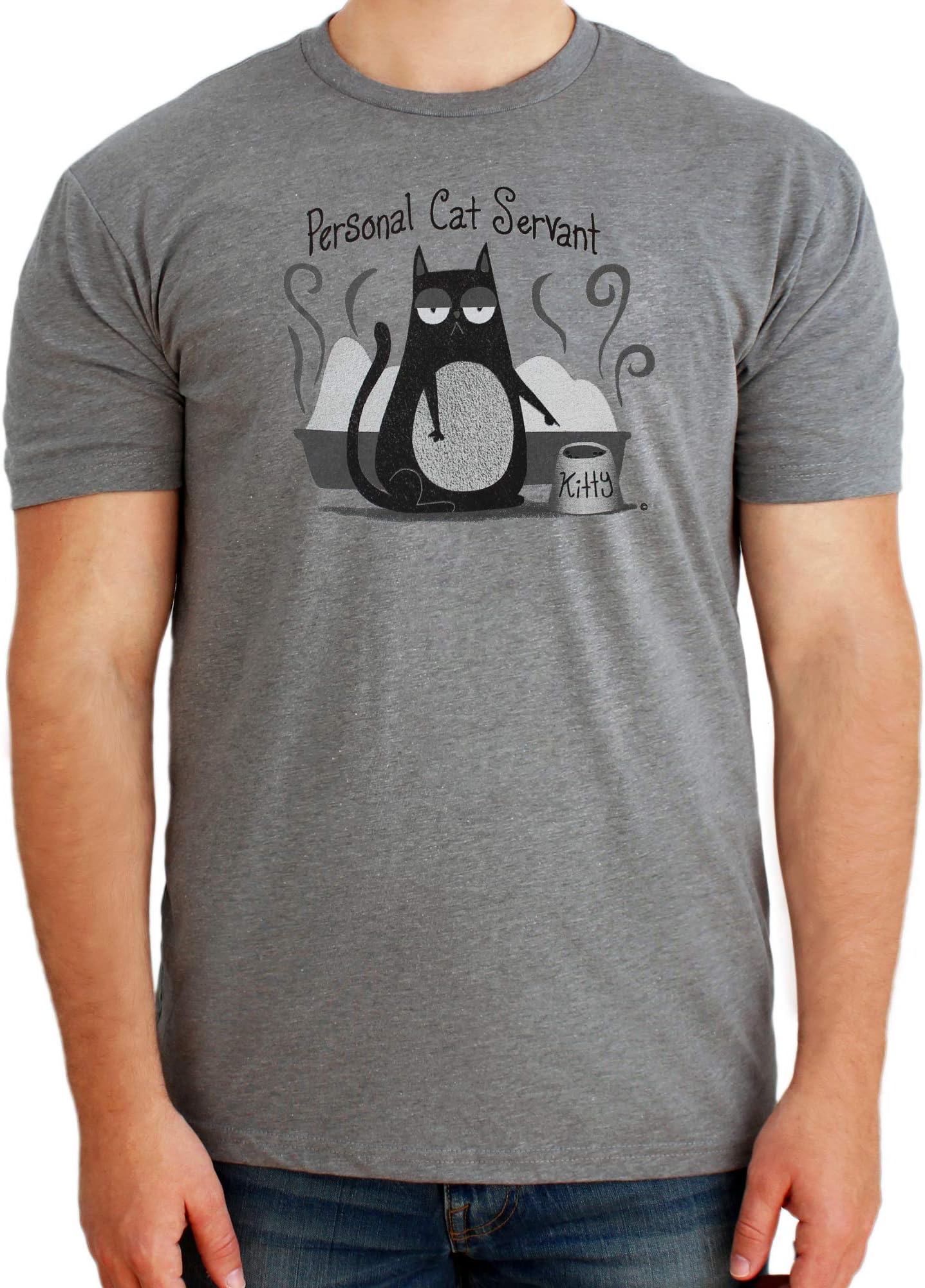 Personal Cat Servant | Funny Cat T-Shirt for Men Women, Perfect Cat Dad Mom Tshirt
