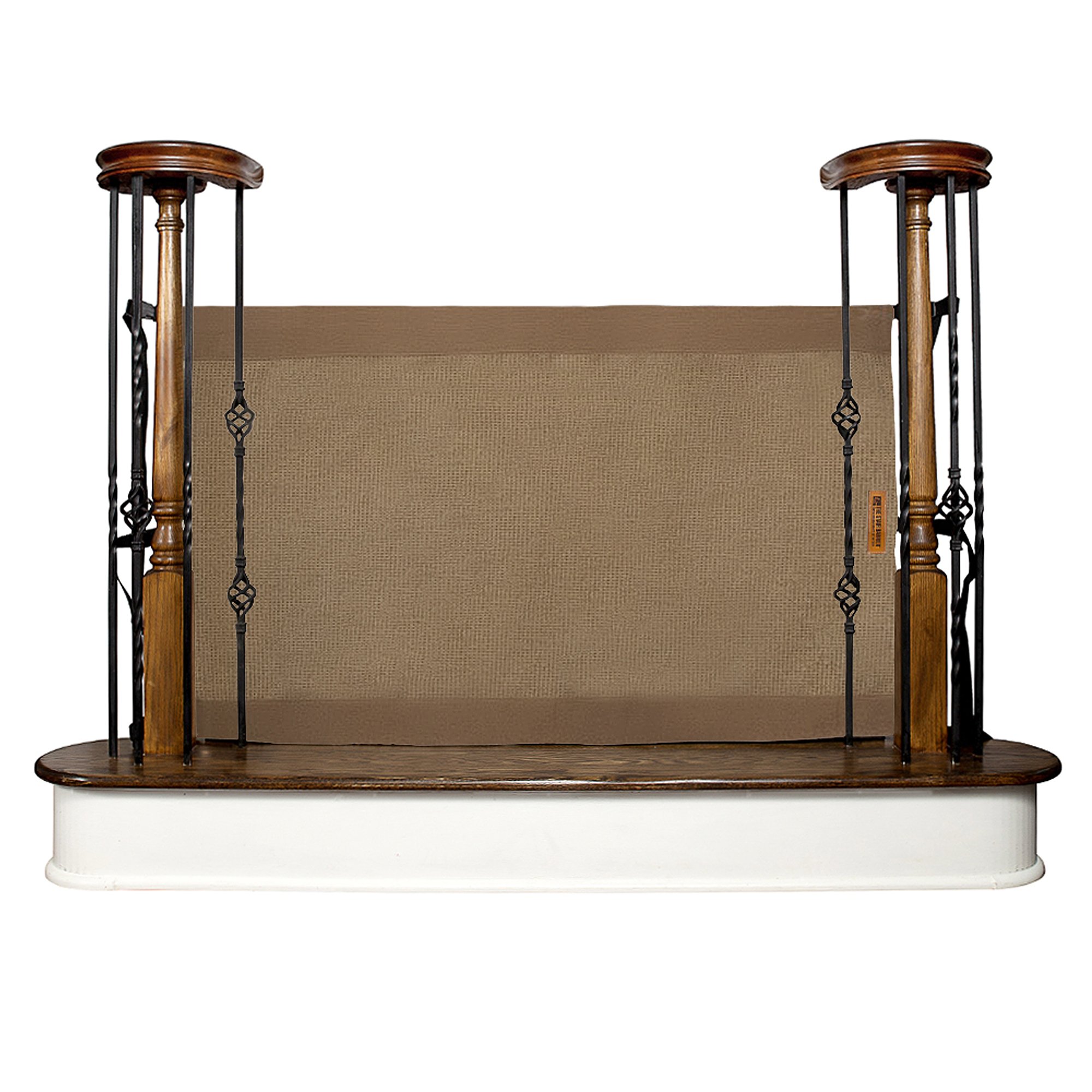 retractable baby gate banister