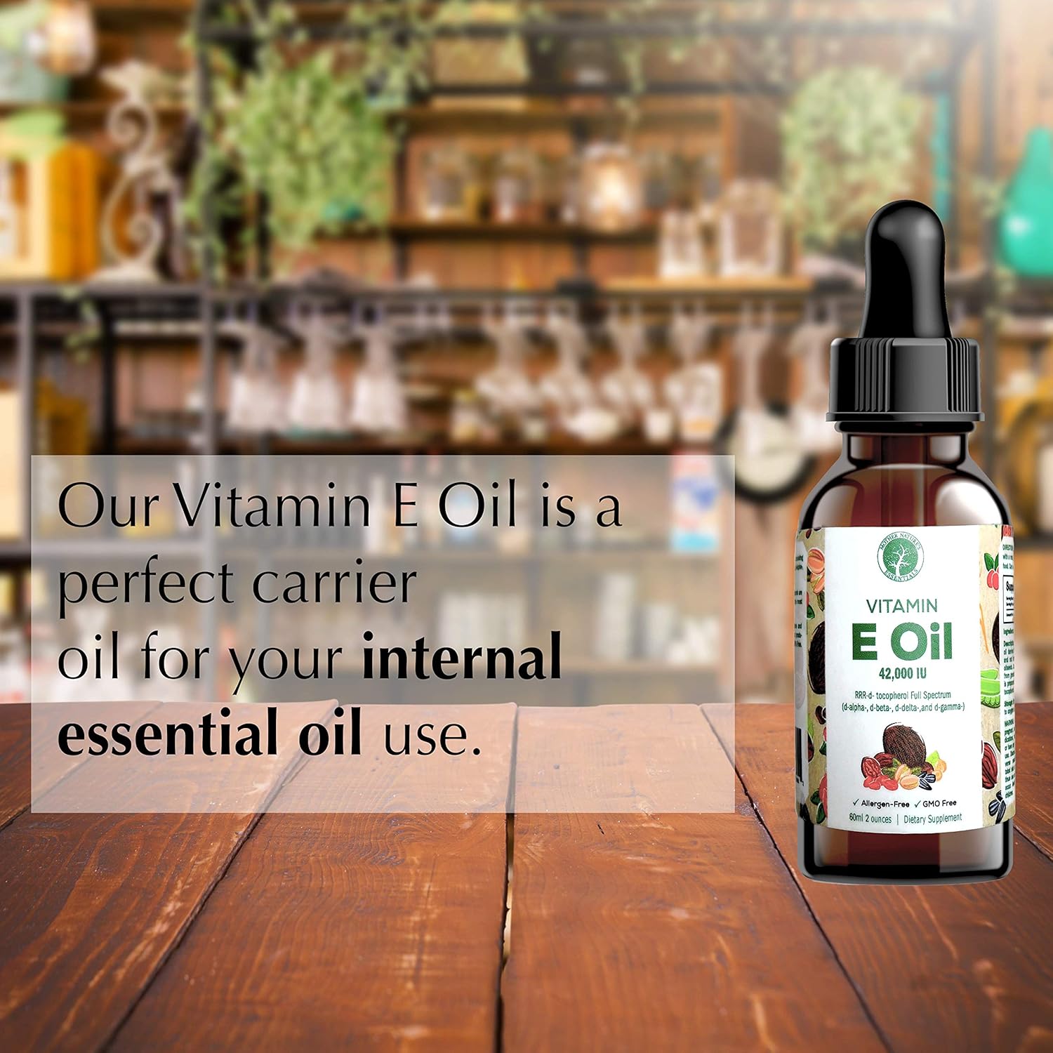 100 Natural Vitamin E Oil by Mother Nature's Essentials 42,000 IU Food