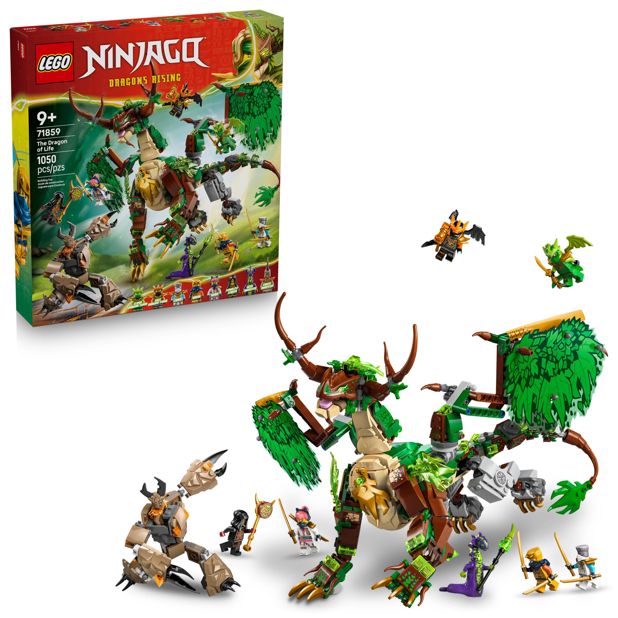 Photo 1 of LEGO NINJAGO The Dragon of Life Building Toy for Boys & Girls - Poseable Dragon Toy Figure & Playset for Kids, Ages 9+ - W/Mini Mech & 8 Minifigures for Pretend Play - Gift Idea for Birthdays - 71859