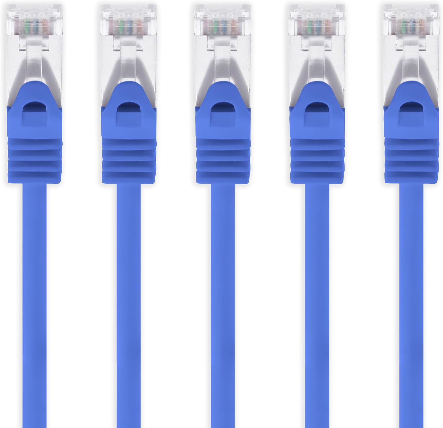 1aTTack.de 3.0 m, blue, 5 pieces CAT.7 network cable Sftp (raw cable) patch cable (SET) 10000 Mbit/s