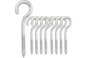 YAIRMIS 5 inch 8-Pack 304 Stainless Steel Heavy-Duty Screw Eye Hook Eye Bolts, Suitable for Rowing Racks, Hammock, Awning, Hanging Chair, Swing Chair, Fixed Cable, Chain，Hanging Basket (8-Pack)