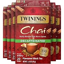 Twinings Chai Tea, Decaf Chai Tea, 20 Count Bagged Tea (6 Pack
